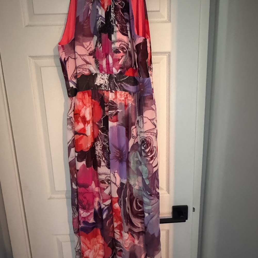 Eliza J Floral Multicolor Maxi Dress-size 12